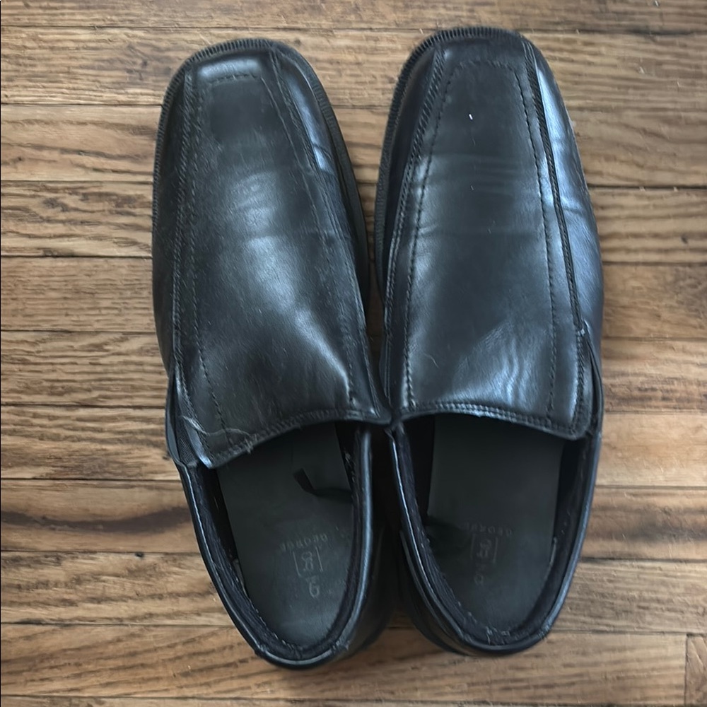 Men's Black Leather Dress Shoes